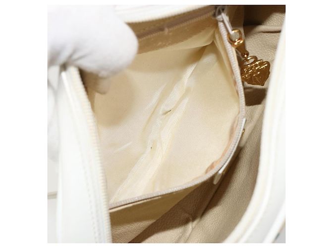 Borsa a Spalla GUCCI Flora PVC Bianco Oro 007 113 0115 Auth 182472 D'oro - vista 22