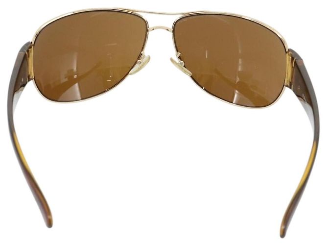 Gafas de sol PRADA estampado de carey plástico marrón oro Auth BA13220 Castaño Dorado - vista 2