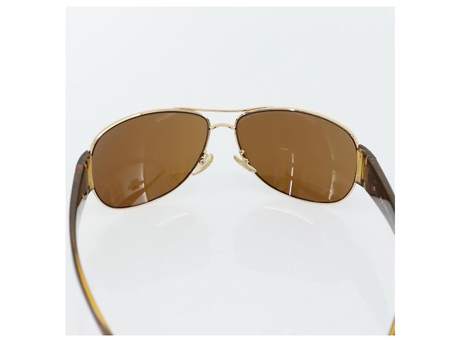 Gafas de sol PRADA estampado de carey plástico marrón oro Auth BA13220 Castaño Dorado - vista 9
