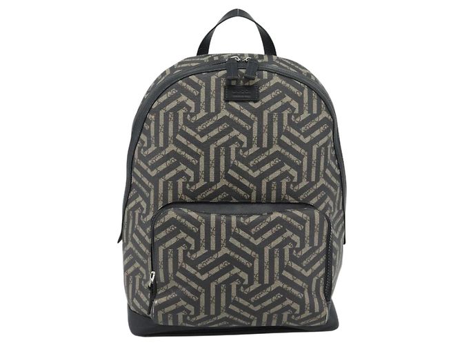 Zaino GUCCI GG Supreme Caleido PVC Beige Silver 406370 Auth ka4479 Argento - vista 13
