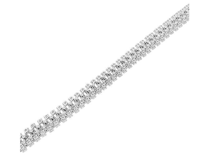 Bracciale Boucheron, "Angélique" rivière di diamanti, oro bianco. - vista 4