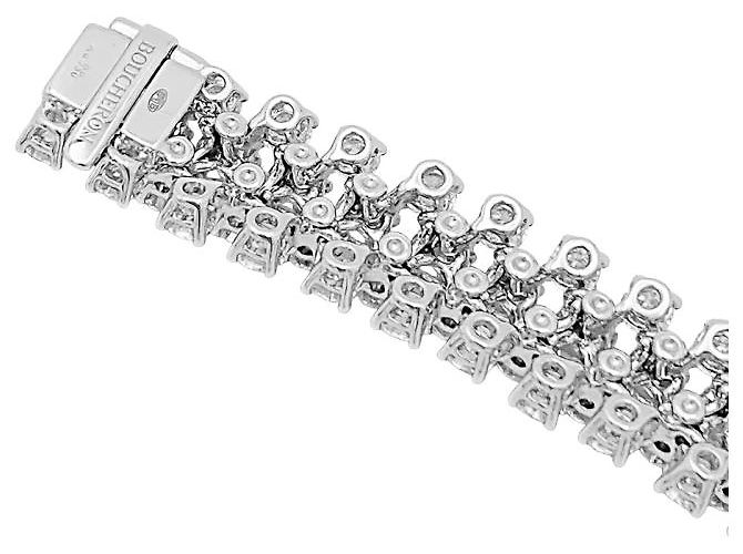 Bracciale Boucheron, "Angélique" rivière di diamanti, oro bianco. - vista 5