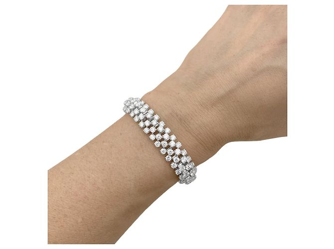 Bracciale Boucheron, "Angélique" rivière di diamanti, oro bianco. - vista 7