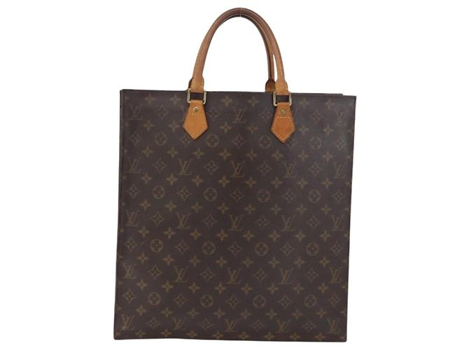LOUIS VUITTON Monogram Sac Plat Hand Bag M51140 LV Auth BA13167 Monograma - vista 13
