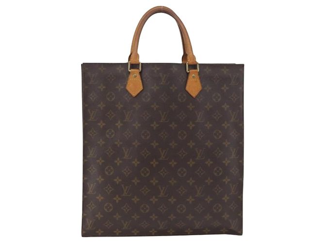 LOUIS VUITTON Monogram Sac Plat Hand Bag M51140 LV Auth BA13167 Monograma - vista 2