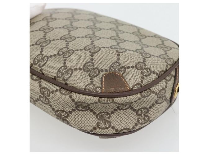 Borsa GUCCI GG Supreme Web Sherry Line in PVC Beige Oro 156 02 066 Auth 182402 D'oro - vista 15