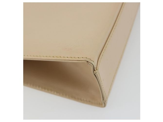 Borsa a tracolla Salvatore Ferragamo in pelle argento e beige Auth ka4481 - vista 16