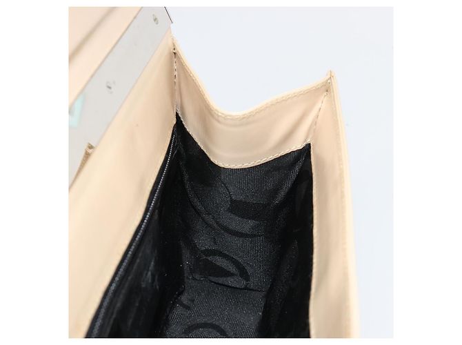 Borsa a tracolla Salvatore Ferragamo in pelle argento e beige Auth ka4481 - vista 18