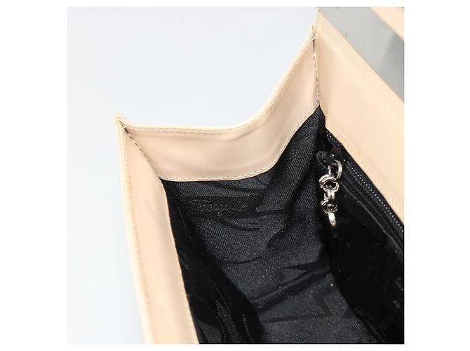 Borsa a tracolla Salvatore Ferragamo in pelle argento e beige Auth ka4481 - vista 19