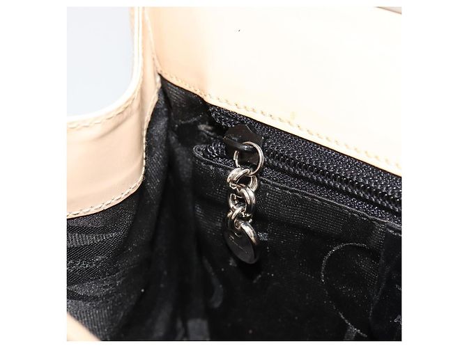 Borsa a tracolla Salvatore Ferragamo in pelle argento e beige Auth ka4481 - vista 20