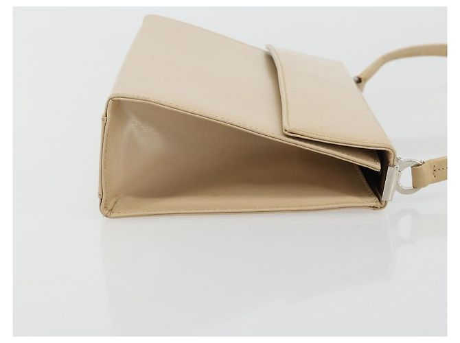 Borsa a tracolla Salvatore Ferragamo in pelle argento e beige Auth ka4481 - vista 3