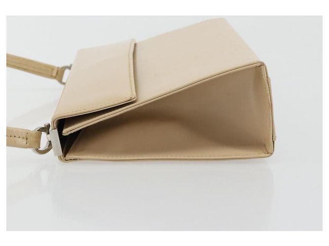 Borsa a tracolla Salvatore Ferragamo in pelle argento e beige Auth ka4481 - vista 4