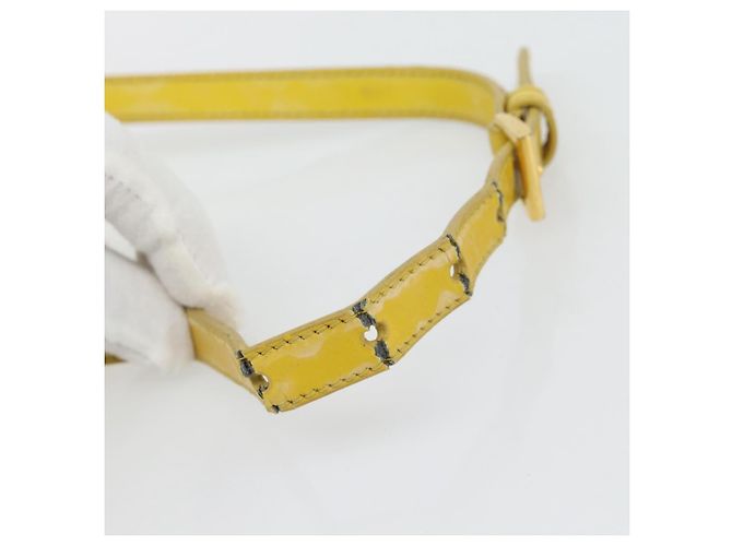Borsa PRADA Galleria in pelle vernice 2way Yellow Gold Auth 181712 D'oro Giallo - vista 10