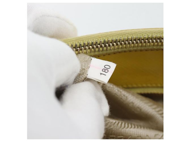 Borsa PRADA Galleria in pelle vernice 2way Yellow Gold Auth 181712 D'oro Giallo - vista 12