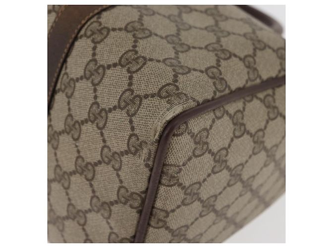 Sac à main GUCCI GG Supreme Web Sherry Line PVC Beige Or 40 02 007 Auth 180185 Doré - vue 15