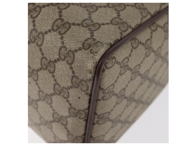 Sac à main GUCCI GG Supreme Web Sherry Line PVC Beige Or 40 02 007 Auth 180185 Doré - vue 17