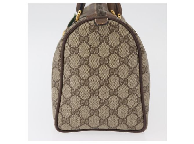 Sac à main GUCCI GG Supreme Web Sherry Line PVC Beige Or 40 02 007 Auth 180185 Doré - vue 3