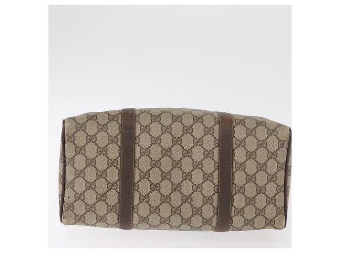 Sac à main GUCCI GG Supreme Web Sherry Line PVC Beige Or 40 02 007 Auth 180185 Doré - vue 5