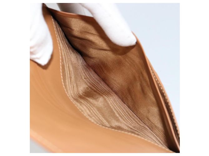 Céline Portafoglio CELINE Macadam Canvas PVC Pelle Marrone Auth am11691A - vista 11