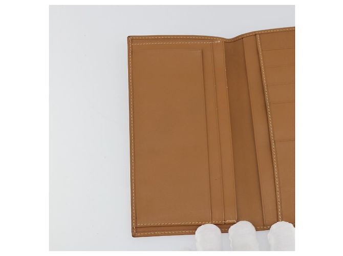 Céline Portafoglio CELINE Macadam Canvas PVC Pelle Marrone Auth am11691A - vista 18
