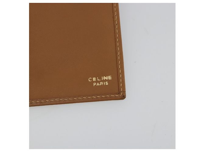 Céline Portafoglio CELINE Macadam Canvas PVC Pelle Marrone Auth am11691A - vista 9
