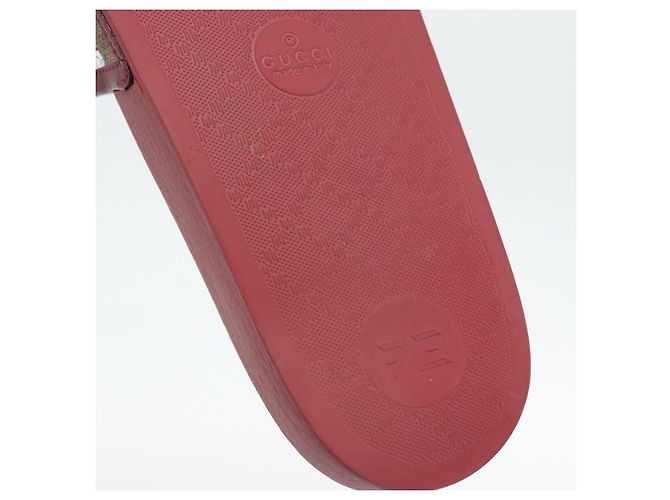 Sandalias GUCCI Micro GG Supreme Fujiko Pro Doraemon en PVC 655026 Auth 182793SM Beige - vista 10