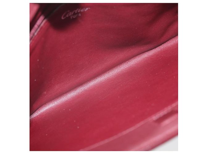 Borsa a mano CARTIER in pelle Bordeaux Argento Auth BA12993A Bordò - vista 11