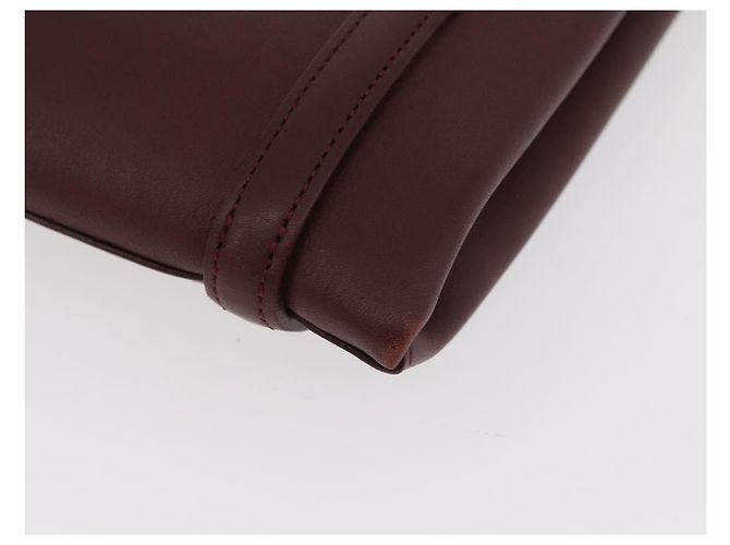 Borsa a mano CARTIER in pelle Bordeaux Argento Auth BA12993A Bordò - vista 15