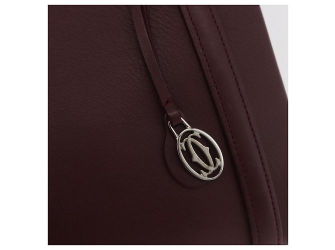 Borsa a mano CARTIER in pelle Bordeaux Argento Auth BA12993A Bordò - vista 18