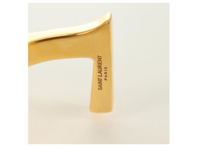 Bracciale SAINT LAURENT Cassandra metallo Gold Auth yk20367M D'oro - vista 13