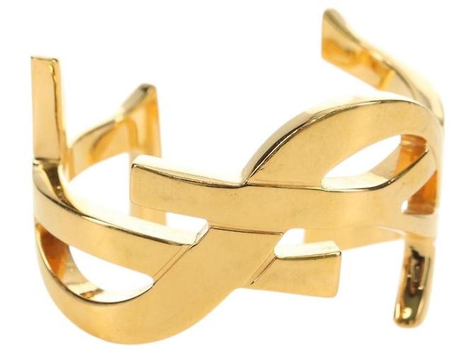 Bracciale SAINT LAURENT Cassandra metallo Gold Auth yk20367M D'oro - vista 2