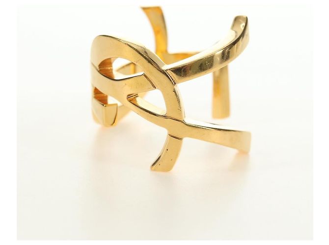 Bracciale SAINT LAURENT Cassandra metallo Gold Auth yk20367M D'oro - vista 4
