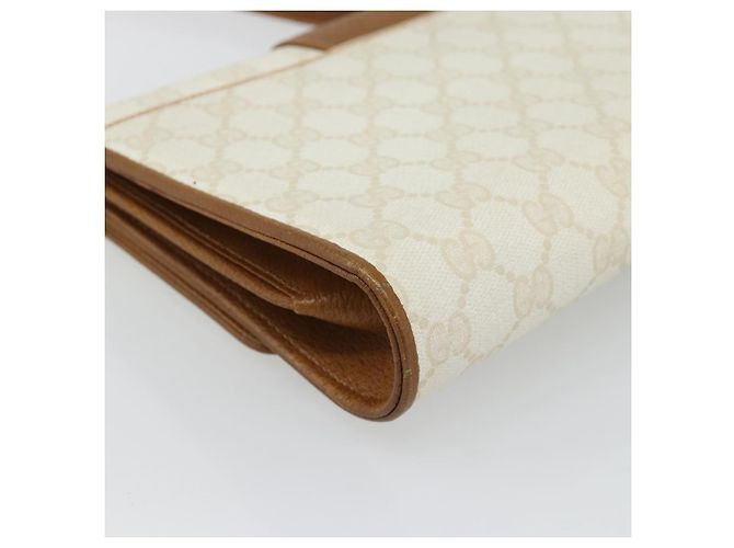 Bolsa de Ombro GUCCI GG Supreme PVC Branco Ouro 904 02 050 Auth 182377 Dourado - vista 16
