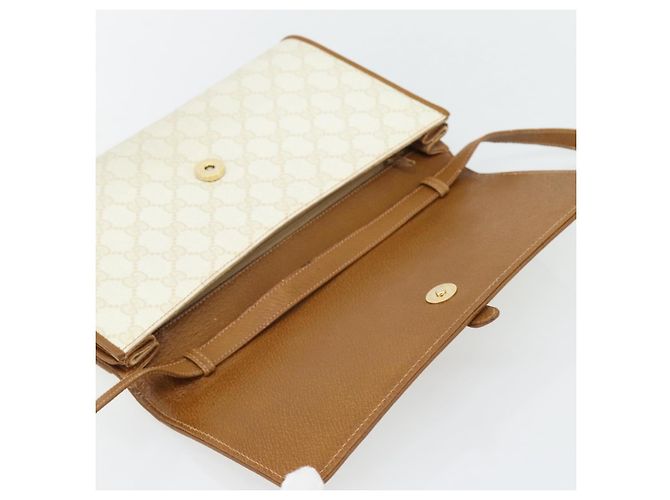 Bolsa de Ombro GUCCI GG Supreme PVC Branco Ouro 904 02 050 Auth 182377 Dourado - vista 17