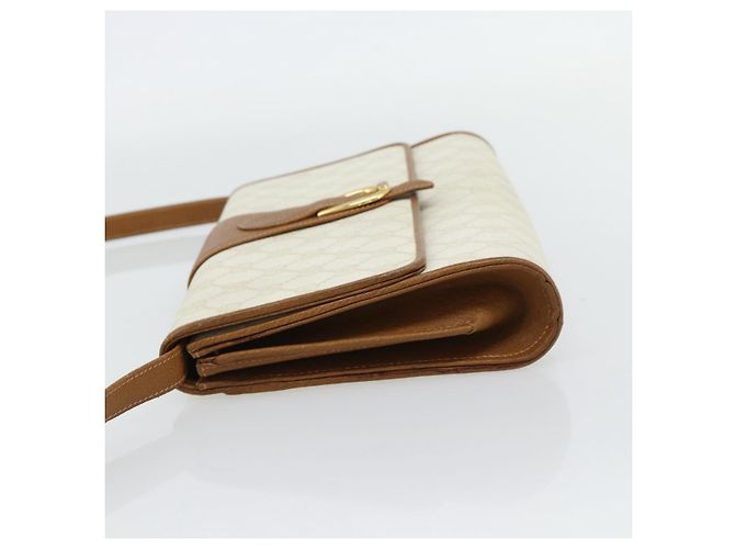 Bolsa de Ombro GUCCI GG Supreme PVC Branco Ouro 904 02 050 Auth 182377 Dourado - vista 3