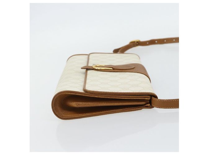 Bolsa de Ombro GUCCI GG Supreme PVC Branco Ouro 904 02 050 Auth 182377 Dourado - vista 4