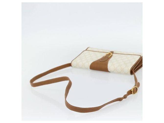 Bolsa de Ombro GUCCI GG Supreme PVC Branco Ouro 904 02 050 Auth 182377 Dourado - vista 7