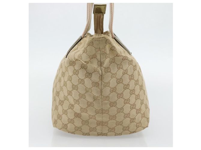Borsa Tote GUCCI GG Canvas Sherry Line Beige Oro 131230 Auth 182529 D'oro - vista 3