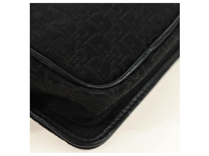 Borsa a tracolla Christian Dior Trotter Canvas Nera Argento yk20371SAV Nero - vista 10