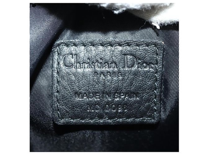 Borsa a tracolla Christian Dior Trotter Canvas Nera Argento yk20371SAV Nero - vista 12