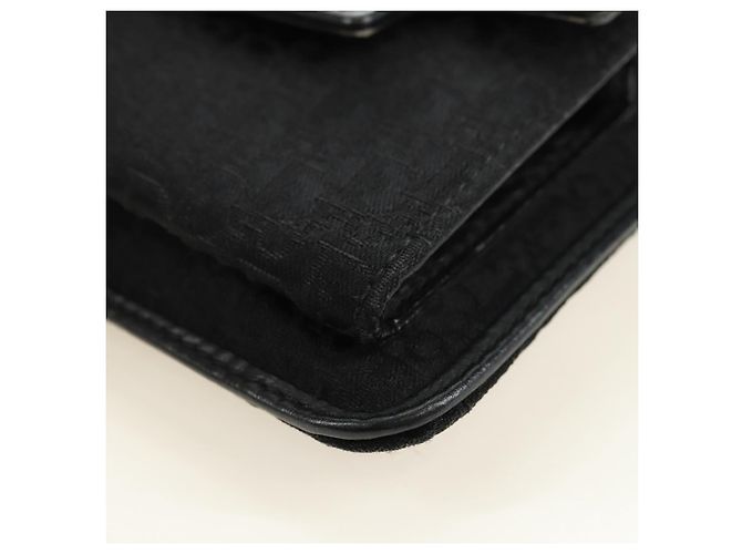 Borsa a tracolla Christian Dior Trotter Canvas Nera Argento yk20371SAV Nero - vista 15