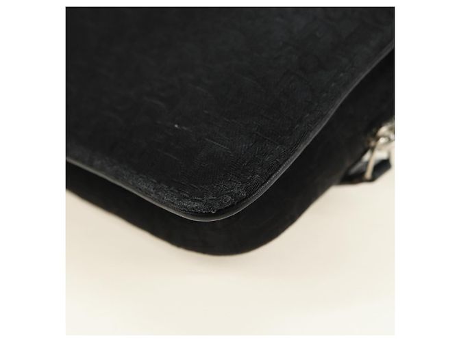Borsa a tracolla Christian Dior Trotter Canvas Nera Argento yk20371SAV Nero - vista 17