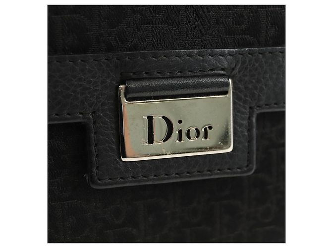 Borsa a tracolla Christian Dior Trotter Canvas Nera Argento yk20371SAV Nero - vista 18