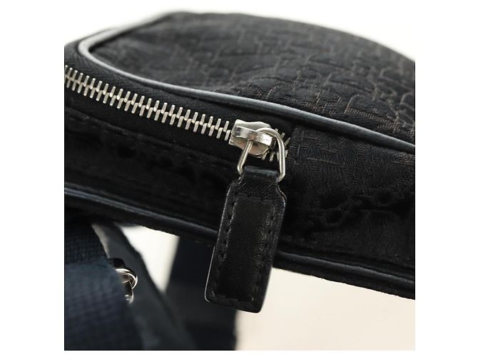 Borsa a tracolla Christian Dior Trotter Canvas Nera Argento yk20371SAV Nero - vista 21