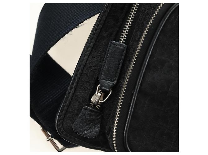 Borsa a tracolla Christian Dior Trotter Canvas Nera Argento yk20371SAV Nero - vista 23