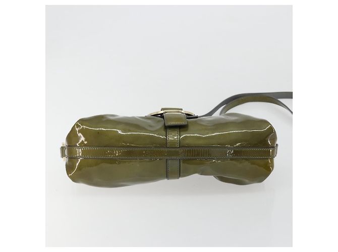 Bulgari Borsa a tracolla BVLGARI in pelle vernice Verde Oro Auth 181670A D'oro - vista 5