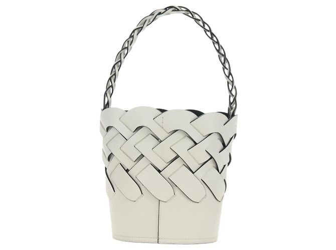 Borsa a Spalla PRADA in Pelle Bianca Auth 181616SM Bianco - vista 2