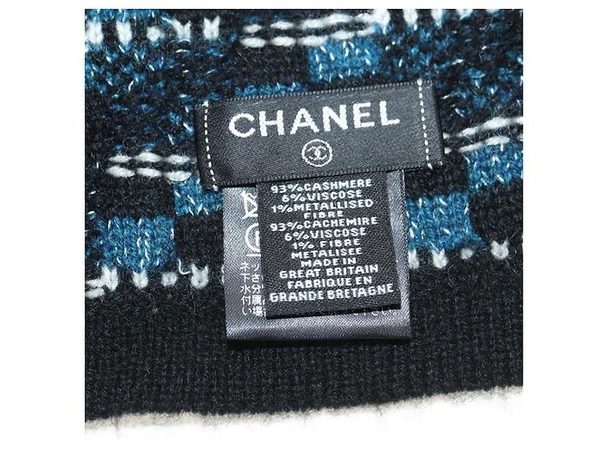 Cappello CHANEL Tweed Navy CC Auth 182058M Blu navy - vista 10