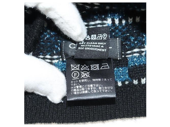 Cappello CHANEL Tweed Navy CC Auth 182058M Blu navy - vista 11