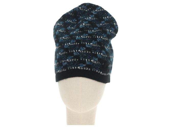 Cappello CHANEL Tweed Navy CC Auth 182058M Blu navy - vista 13